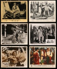 3s343 LOT OF 6 ABBOTT & COSTELLO ENGLISH FRONT OF HOUSE LOBBY CARDS 1950s great comedy scenes!