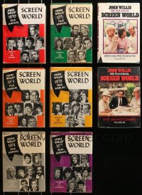 3s036 LOT OF 8 SCREEN WORLD HARDCOVER MOVIE BOOKS 1970s-1980s filled with great images & info!