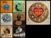 3s021 LOT OF 7 33 1/3 RPM MUSICAL RECORDS 1950s-1980s music from a variety of movies!