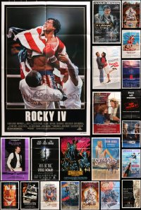 3s105 LOT OF 86 FOLDED ONE-SHEETS 1980s great images from a variety of different movies!