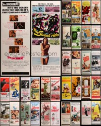 3s382 LOT OF 36 UNFOLDED INSERTS 1960s great images from a variety of different movies!
