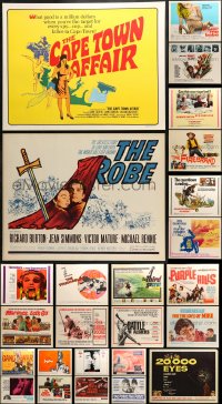 3s388 LOT OF 27 MOSTLY UNFOLDED HALF-SHEETS 1960s great images from a variety of different movies!