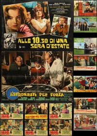 3s400 LOT OF 24 FORMERLY FOLDED 19x27 ITALIAN PHOTOBUSTAS 1960s-1970s great movie scenes!