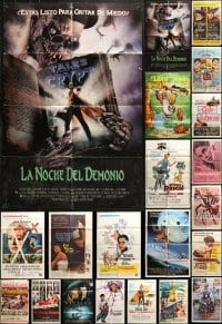 3s145 LOT OF 38 FOLDED SPANISH LANGUAGE ONE-SHEETS 1950s-1990s from a variety of movies!