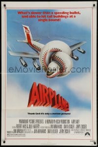 3t020 AIRPLANE 1sh 1980 classic zany parody by Jim Abrahams and David & Jerry Zucker!