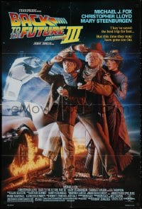 3t061 BACK TO THE FUTURE III DS 1sh 1990 Michael J. Fox, Chris Lloyd, Drew Struzan art!