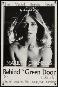 3t074 BEHIND THE GREEN DOOR 24x36 1sh 1972 Mitchell Bros' classic, c/u sexy naked Marilyn Chambers!