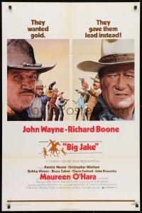 3t089 BIG JAKE 1sh 1971 Richard Boone wanted gold but John Wayne gave him lead instead!