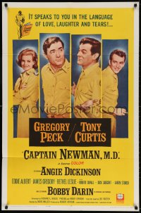 3t140 CAPTAIN NEWMAN, M.D. 1sh 1964 Gregory Peck, Tony Curtis, Angie Dickinson, Bobby Darin