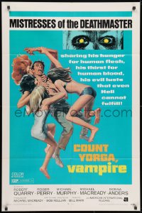 3t176 COUNT YORGA VAMPIRE 1sh 1970 AIP, artwork of the mistresses of the deathmaster feeding!!