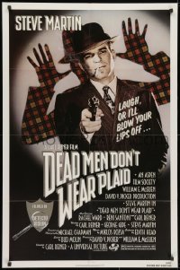 3t196 DEAD MEN DON'T WEAR PLAID 1sh 1982 Steve Martin will blow your lips off if you don't laugh!