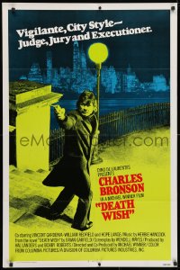 3t203 DEATH WISH int'l 1sh 1974 vigilante Charles Bronson is the judge, jury & executioner!