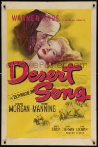 3t212 DESERT SONG 1sh 1944 Oscar Hammerstein II musical, Dennis Morgan & pretty Irene Manning!