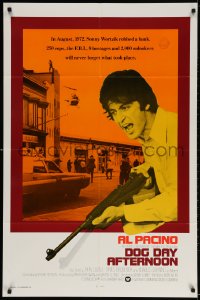 3t232 DOG DAY AFTERNOON int'l 1sh 1975 Al Pacino with gun in Sidney Lumet NYC crime classic!