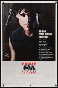 3t253 EDDIE & THE CRUISERS 1sh 1983 close up of Michael Pare with microphone, rock 'n' roll!