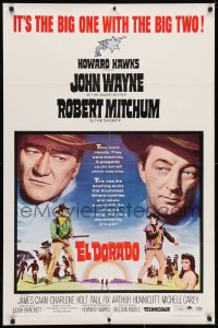 3t256 EL DORADO 1sh 1967 John Wayne, Robert Mitchum, Howard Hawks, big one with the big two!