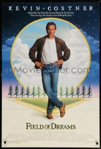 3t290 FIELD OF DREAMS DS 1sh 1989 Kevin Costner baseball classic, if you build it, they will come