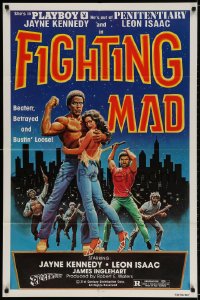 3t291 FIGHTING MAD 1sh 1978 Leon & Jayne Kennedy, beaten, betrayed, and bustin' loose!