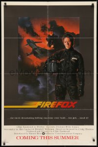 3t294 FIREFOX advance 1sh 1982 cool C.D. de Mar art of the flying killing machine & Clint Eastwood!