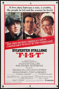 3t277 F.I.S.T. style B 1sh 1977 great images of Sylvester Stallone w/bride Melinda Dillon!