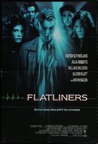 3t300 FLATLINERS int'l 1sh 1990 Kiefer Sutherland, Julia Roberts, Kevin Bacon, Baldwin!