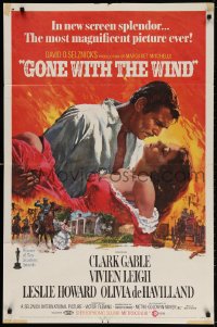 3t333 GONE WITH THE WIND 1sh R1970 Howard Terpning art of Gable carrying Leigh over burning Atlanta!