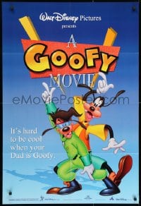 3t336 GOOFY MOVIE DS 1sh 1995 Walt Disney, it's hard to be cool when your dad is Goofy, blue style!