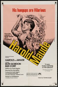 3t365 HAROLD & MAUDE 1sh R1979 Hal Ashby classic, Ruth Gordon, Bud Cort's hang-ups are hilarious!