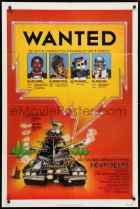 3t368 HEARTBEEPS 1sh 1981 Andy Kaufman, Bernadette Peters, really wacky robots!