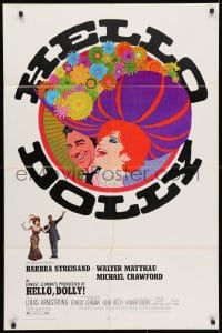 3t377 HELLO DOLLY 1sh 1969 Barbra Streisand & Walter Matthau by Richard Amsel, Roadshow!
