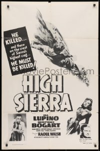 3t386 HIGH SIERRA 1sh R1956 Humphrey Bogart as Mad Dog Killer Roy Earle, sexy Ida Lupino!