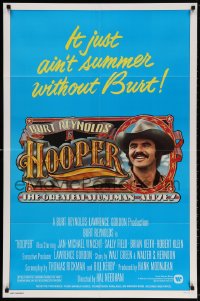 3t398 HOOPER style D 1sh 1978 great portrait of stunt man Burt Reynolds, greatest stunt man alive!
