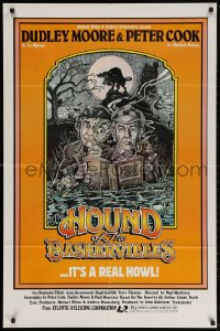 3t407 HOUND OF THE BASKERVILLES 1sh 1978 Peter Cook as Sherlock Holmes, Dudley Moore as Dr. Watson!