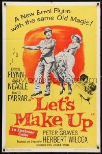 3t509 LET'S MAKE UP 1sh 1956 great image of Errol Flynn dancing with Anna Neagle!