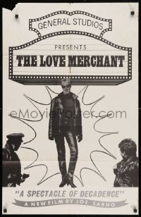 3t531 LOVE MERCHANT 23x35 special poster 1965 Joseph Sarno, a spectacle of decadence, sex!