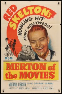 3t565 MERTON OF THE MOVIES 1sh 1947 Red Skelton's howling hit about Hollywood!