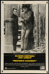 3t568 MIDNIGHT COWBOY 1sh 1969 Dustin Hoffman, Jon Voight, John Schlesinger classic, X-rated!