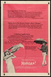 3t585 MORGAN 1sh 1966 Vanessa Redgrave, David Warner, English black comedy!