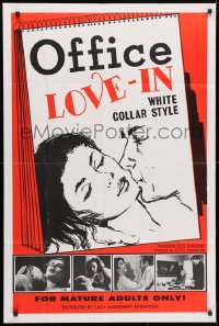 3t622 OFFICE LOVE-IN 1sh 1968 Carole Saunders, Ray Cyr, white collar style sexploitation!