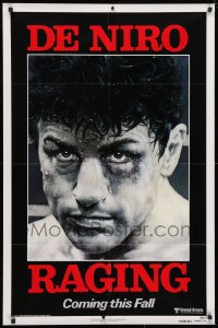 3t688 RAGING BULL advance 1sh 1980 Hagio art of Robert De Niro, Martin Scorsese boxing classic!