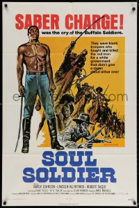 3t702 RED, WHITE, & BLACK 1sh R1972 John Cardos directed, Robert Doqui is Buffalo Soul Soldier!