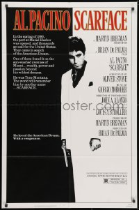 3t742 SCARFACE 1sh 1983 Al Pacino as Tony Montana, Brian De Palma, Oliver Stone!