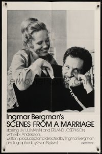 3t745 SCENES FROM A MARRIAGE 1sh 1974 Ingmar Bergman, Liv Ullmann, Erland Josephson