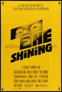 3t760 SHINING studio style 1sh 1980 Stephen King & Stanley Kubrick, iconic art by Saul Bass!