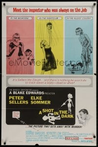 3t761 SHOT IN THE DARK 1sh 1964 Blake Edwards, Peter Sellers, sexy Elke Sommer, Pink Panther!