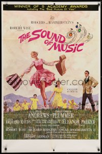 3t790 SOUND OF MUSIC awards 1sh 1965 classic Terpning art of Julie Andrews & top cast!