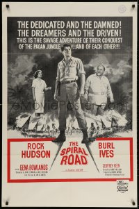 3t793 SPIRAL ROAD military 1sh R1960s great images of Rock Hudson & sexy Gena Rowlands, Burl Ives!