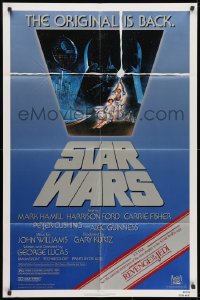 3t808 STAR WARS NSS style 1sh R1982 George Lucas, art by Tom Jung, advertising Revenge of the Jedi!
