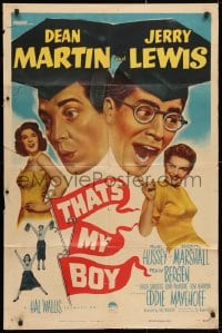 3t864 THAT'S MY BOY 1sh 1951 wacky college students Dean Martin & Jerry Lewis, Hussey & Bergen!