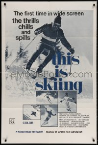 3t867 THIS IS SKIING 1sh 1969 Warren iller documentary, cool images of skiers!